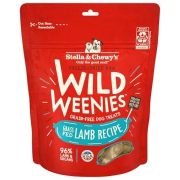 Stella & Chewy’s Freeze-Dried Raw Wild Weenies Dog Treats – All-Natural, Protein Rich, Grain Fre...