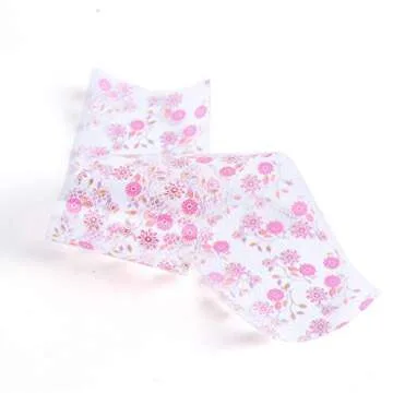 50 roll Spring Pink Lace Marble Series Nail Foil Flower Dream Catcher Transfer Sticker Nail Art(Random)