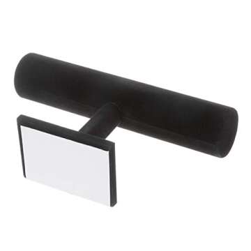 TENINYU Hovering T-Bar Bracelet Necklace Earring Bangle Pendants Anklet Tower Watch Key Jewelry Display Stand Home Organization for Women & Men (Black Velvet)