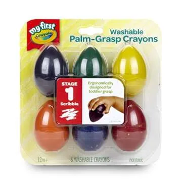 Crayola My First Crayola Palm-Grip Crayons - Perfect for Little Hands, 6 Count