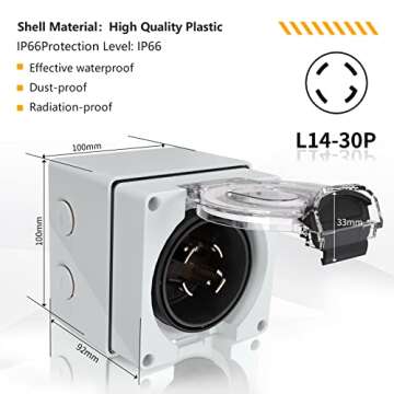 STARELO Durable Power Inlet and Plug Box Set - Safe Connection