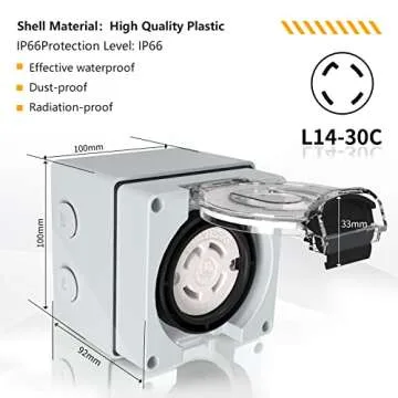 STARELO Durable Power Inlet and Plug Box Set - Safe Connection