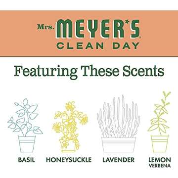 Mrs. Meyer's Hand Soap Refill, Made with Essential Oils, Biodegradable Formula, Geranium, 33 Fl. Oz