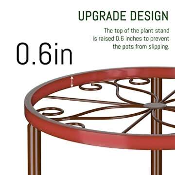 Stylish Linpla 5-Pack Metal Plant Stands for Indoor & Outdoor Use