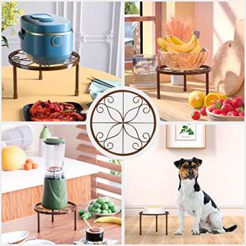 Stylish Linpla 5-Pack Metal Plant Stands for Indoor & Outdoor Use