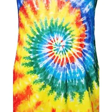 Hippie Costume for Girls 60s 70s Colorful Dress Kids Party Halloween Cosplay 7-9 Years Multicolor