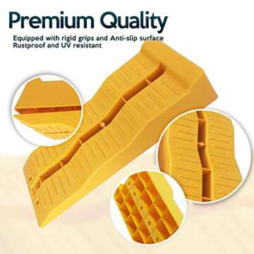 ZONETECH Automotive Leveling Ramps - 4 Pack Premium Quality for Cars and Campers