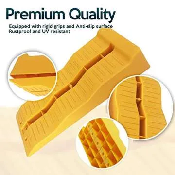 ZONETECH Automotive Leveling Ramps - 4 Pack Premium Quality for Cars and Campers