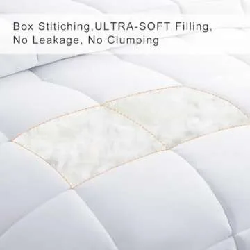 COHOME 2200 Series Full Comforter Down Alternative Quilted Duvet Insert with Corner Tabs - All Season Reversible Soft Luxury Hotel Comforter - Winter Warm - Reversible - White