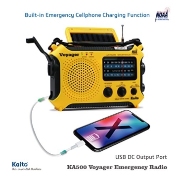 Kaito KA500 Emergency Radio with NOAA Alerts and Flashlight