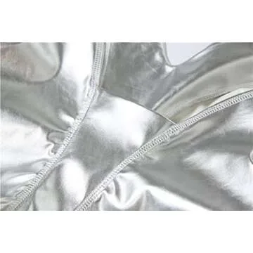 LROSEY Metallic Black Stacked Leggings for Women