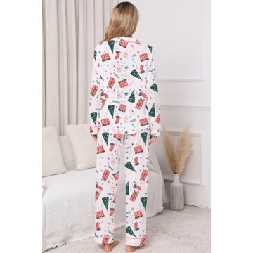 LUBOT Christmas Pajamas Set for Women Cotton Comfort