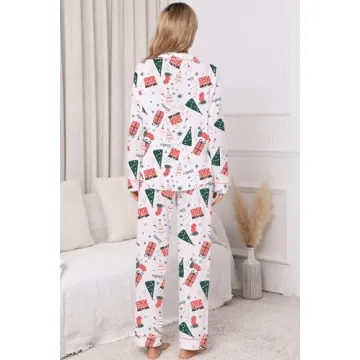 LUBOT Christmas Pajamas Set for Women Cotton Comfort