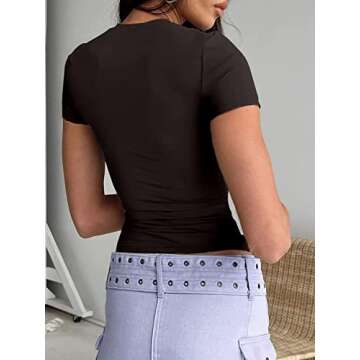 Dwnval Women Sexy Basic T Shirts: Soft, Chic & Comfortable for All Occasions