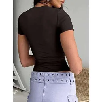 Dwnval Women Sexy Basic T Shirts: Soft, Chic & Comfortable for All Occasions