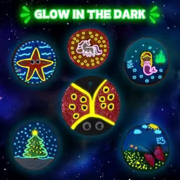 Glow in the Dark Wooden Painting Kit for Kids Ages 6-12