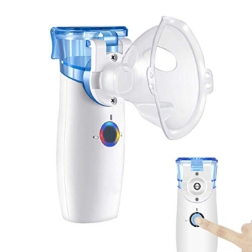 Portable Mesh Nebulizer Handheld Nebulizer for Cough, Portable Personal Cool Mist Steam Inhaler for ...