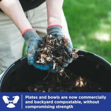 Dixie Ultra, Large Paper Bowls, 20 Oz, 56 Count, Microwave Safe, Compostable, Disposable Bowls Great For Breakfast, Lunch, And Dinner Meals