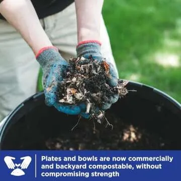 Dixie Ultra, Large Paper Bowls, 20 Oz, 56 Count, Microwave Safe, Compostable, Disposable Bowls Great For Breakfast, Lunch, And Dinner Meals