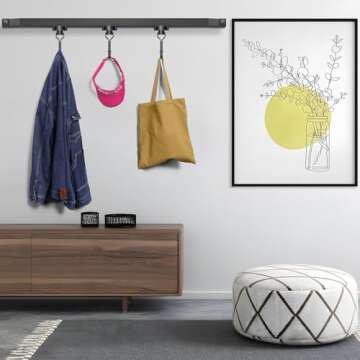 Grtard 4 Pack Black Magnetic Hooks for Hanging, Heavy Duty 25LBS Magnetic Hooks Cruise, Swivel Swing Neodymium Magnet Hooks, Strong Magnet with Hooks for Refrigerator, Grill, Kitchen, Key Holder