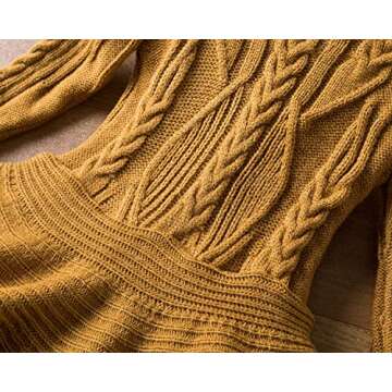 NNJXD Girls Long Sleeve Autumn Winter Knit Sweater Christmas Dress Casual Wear Size(100) 2-3 Years Yellow#