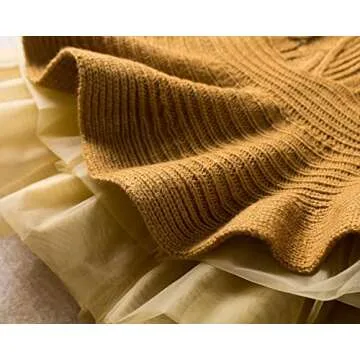 NNJXD Girls Long Sleeve Autumn Winter Knit Sweater Christmas Dress Casual Wear Size(100) 2-3 Years Yellow#