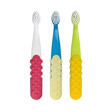 RADIUS Totz Plus Brush Kids Toothbrush Silky Soft BPA Free ADA Accepted Designed for Delicate Teeth ...