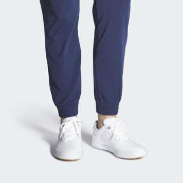 adidas Women's Retrocross Spikeless Golf Shoes, Footwear White/Sand Strata/Gum 3, 7