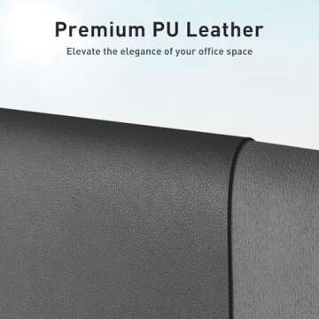 Aothia Leather Desk Pad Protector, Mouse Pad, Office Desk Mat, Non-Slip PU Leather Desk Blotter, Lap...