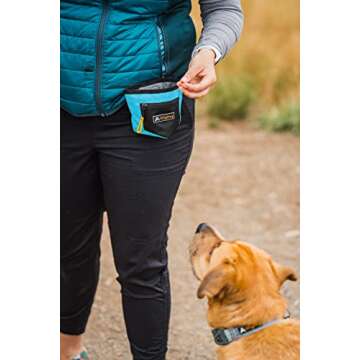 OllyDog Dog Treat Bag with Belt Clipr, Malibu, One Size