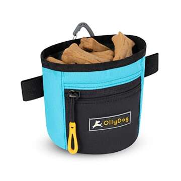 OllyDog Dog Treat Bag with Belt Clipr, Malibu, One Size