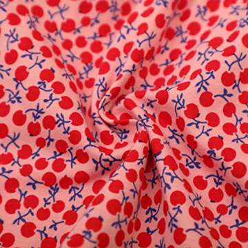 HOMAGIC2WE Toddler Girl Dress Kids Summer Short Sleeve Casual Knit Cotton Dresses Peter Pan Collar Tightness Shirt Dress 7Years Cherry