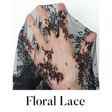 MEROKEETY Womens 2025 Spring Lace Sheer Mesh Top Crewneck Sexy Y2k See Through Going Out Long Sleeve Blouse Shirts, Black, X-Large