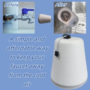 Faucet Covers for Winter,Outdoor Faucet Covers for Winter Foam Insulation to Prevent Freezing,Faucet Covers for Winter Reusable & Easy to Install, Pack of 3