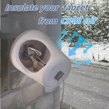 Faucet Covers for Winter,Outdoor Faucet Covers for Winter Foam Insulation to Prevent Freezing,Faucet Covers for Winter Reusable & Easy to Install, Pack of 3