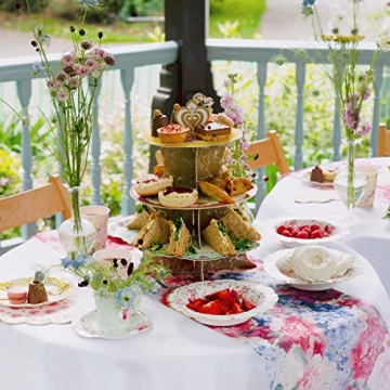 Vintage Floral Tea Cups & Saucers for Elegant Parties