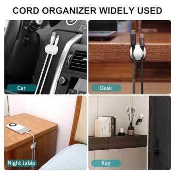 16Pack Adjustable Cable Organizer for Home and Office