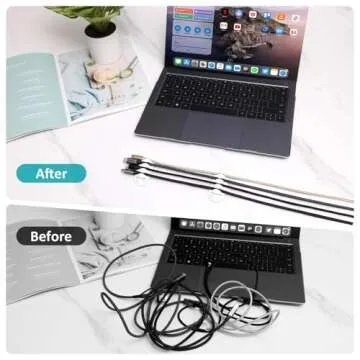 16Pack Adjustable Cable Organizer for Home and Office