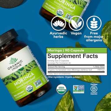 Organic India Moringa Capsules - Nature's Superfood Boost