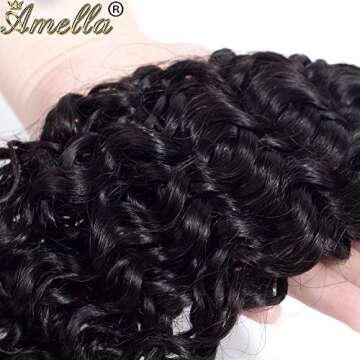 Amella Hair 8A Brazilian Virgin Remy Hair Curly Weave Human Hair Bundles 18 20 22 24inch 400g Brazilian Remy Virgin Kinky Curly Hair 4 Bundles 100% Unprocessed Virgin Remy Jerry Curly Hair Bundles