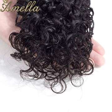 Amella Hair 8A Brazilian Virgin Remy Hair Curly Weave Human Hair Bundles 18 20 22 24inch 400g Brazilian Remy Virgin Kinky Curly Hair 4 Bundles 100% Unprocessed Virgin Remy Jerry Curly Hair Bundles