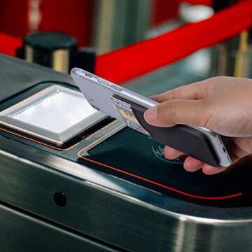 Pofesun Phone Card Holder, 3 Pack Silicone Stick on Cell Phone Wallet Adhesive Credit Cards/ID Card Holder for Back of Phone, Compatible for iPhone 16 15 14 13 12 Pro Max,iPad,Samsung Galaxy,Tablet