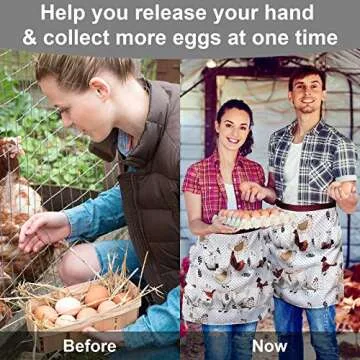 Syhood Egg Collecting Apron for Fresh Eggs Gathering