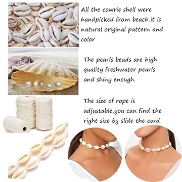 Natural Cowrie Shell Choker Necklace for Boho Style