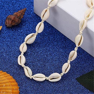 Natural Cowrie Shell Choker Necklace for Boho Style