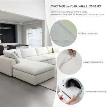 Stylish Cloud Modular Sectional Sofa with Ottoman