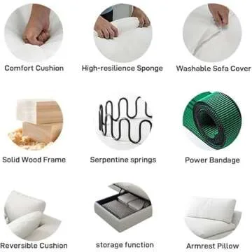 Stylish Cloud Modular Sectional Sofa with Ottoman