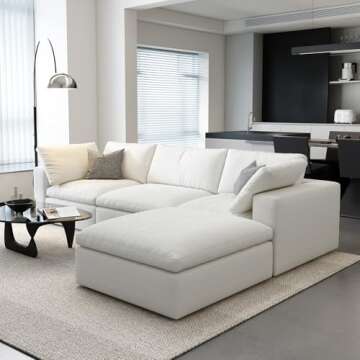 Stylish Cloud Modular Sectional Sofa with Ottoman