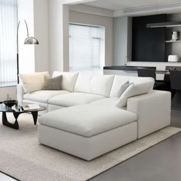 Stylish Cloud Modular Sectional Sofa with Ottoman
