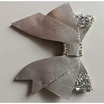 Large Silver Handmade Bow Accessories for Fashion